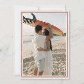 Tropical Sunset Island Beach Photo Wedding Save The Date (Achterkant)