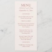 Tropical Sunset Island Beach Watercolor Wedding  Menu (Voorkant)