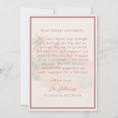 Tropical Sunset Island Beach Wedding Photo Bedankkaart (Achterkant)