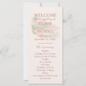 Tropical Sunset Island Wedding Ceremony Program (Voorkant)