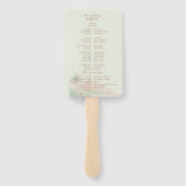 Tropical Sunset Island Wedding Photo Program Fan Handwaaier (Achterkant)