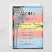 Tropical Sunset Luau Uitnodiging (Voorkant)