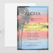 Tropical Sunset Luau Uitnodiging (Voorkant / Achterkant)