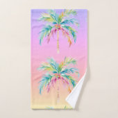 Tropical Sunset Palm Tree  Bad Handdoek (Handdoek)