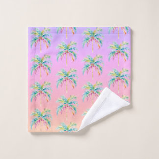 Tropical Sunset Palm Tree  Bad Handdoek