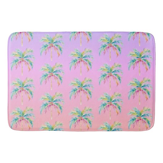 Tropical Sunset Palm Tree  Badmat (Voorkant)