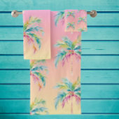 Tropical Sunset Palm Tree  Badmat