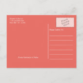 Tropical Sunset Palm Tree Beach De datum opslaan Aankondigingskaart (Achterkant)