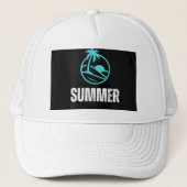 Tropical Sunset Palm Tree Summer Baseball Pet - Be (Voorkant)