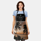 Tropical Sunset Palm Trees Ocean Business Custom Schort (Gedragen)