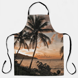 Tropical Sunset Palm Trees St. Croix USVI Schort