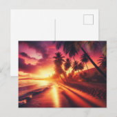 Tropical Sunset Paradise - Briefkaart (Voorkant / Achterkant)
