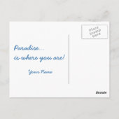 Tropical Sunset Paradise Verjaardag Kaart (Achterkant)