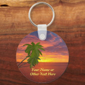 Tropical Sunset Personalized Sleutelhanger (Voorkant)