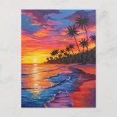 Tropical Sunset Postcard Briefkaart (Voorkant)