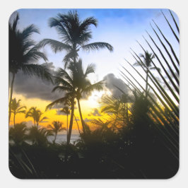 Tropical Sunset Print Sticker
