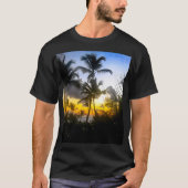 Tropical Sunset Print T-shirt (Voorkant)