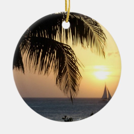 Tropical Sunset Sail Ornament (Voorkant)