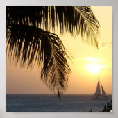 Tropical Sunset Sail Print (Voorkant)