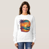 Tropical Sunset Sailing Adventure Women's Sweatshi Trui (Voorkant volledig)
