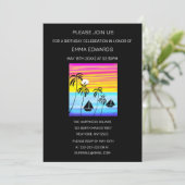 Tropical Sunset Sailing Birthday Kaart (Staand voorkant)