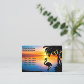 Tropical Sunset Scenic Business Cards Design Visitekaartje (Staand voorkant)