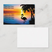 Tropical Sunset Scenic Business Cards Design Visitekaartje (Voorkant / Achterkant)