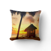 Tropical Sunset Sierkussen – Beach Vibes Decor
