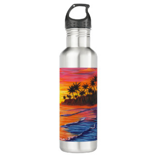 Tropical Sunset Stainless Steel Water Bottle Waterfles