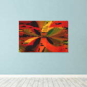 "Tropical Sunset" — Stretched Canvas afdrukken (Insitu (Houten vloer))