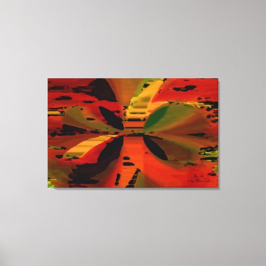 "Tropical Sunset" — Stretched Canvas afdrukken (Voorkant)