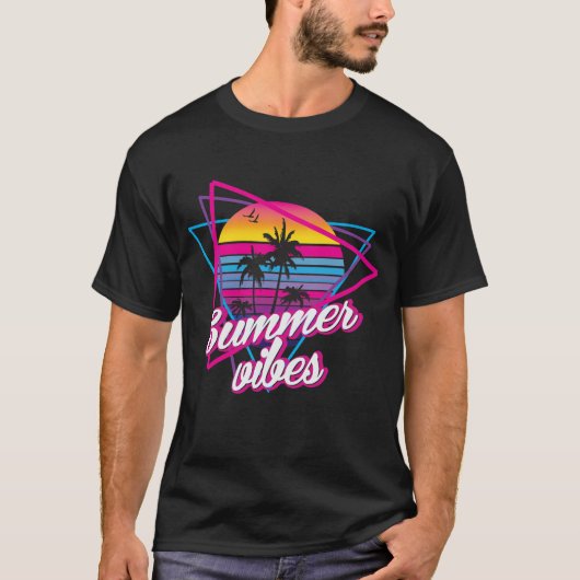 Tropical Sunset Summer Vibes T-Shirt (Voorkant)