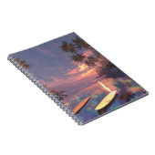 Tropical Sunset Surf Dream Notitieboek (Rechterzijde)