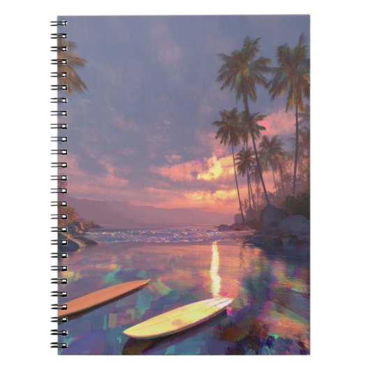 Tropical Sunset Surf Dream Notitieboek (Voorkant)
