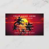 Tropical Sunset Uw Bedrijf Modern Visitekaartje (Voorkant)