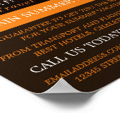 Tropical Sunset Vakantie, Reisbureau Adverteren Poster (Hoek)