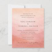 Tropical Sunset Watercolor Elegant Wedding Invite (Voorkant)