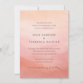 Tropical Sunset Watercolor Elegant Wedding Kaart (Voorkant)