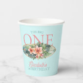 Tropical Surf Board The Big One 1e Verjaardag Papieren Bekers (Voorkant)