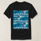 Tropical surf wave with palm trees Graphic T-shirt (Design voorkant)