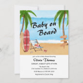 Tropical Surfboard Baby aan boord van het Baby sho Kaart (Voorkant)