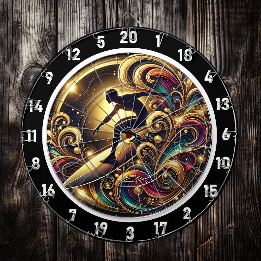 Tropical Surfer Abstract Energiestuk Dartbord