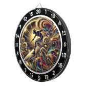 Tropical Surfer Abstract Energiestuk Dartbord (Voorkant Rechts)