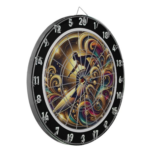 Tropical Surfer Abstract Energiestuk Dartbord (Voorkant Links)