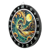 Tropical Surfer Energy Room Art Dartbord (Voorkant Rechts)