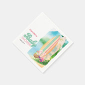 Tropical Surfing Beach Zomer Baby shower Servet (Hoek)