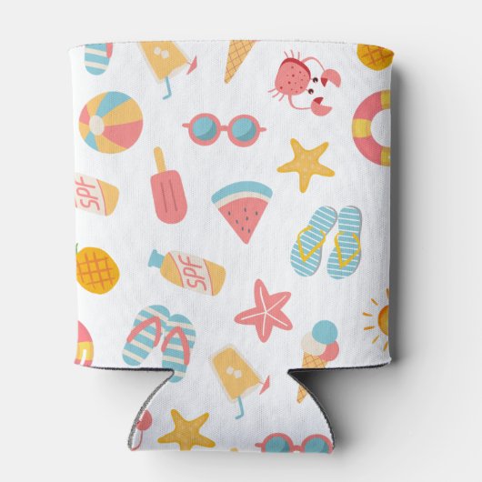 Tropical Swimming Pool Birthday Party Blikjeskoeler (Achterkant)