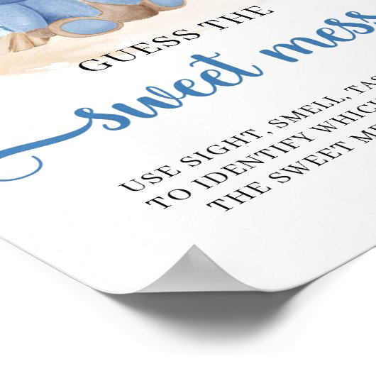 Tropical teddy bear Guess The Sweet Mess game Poster (Hoek)