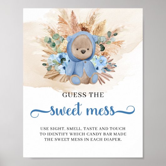 Tropical teddy bear Guess The Sweet Mess game Poster (Voorkant)