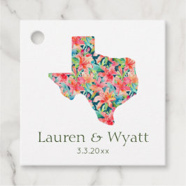 Tropical Texas Wedding Gepersonaliseerde namen & d Bedankjes Labels